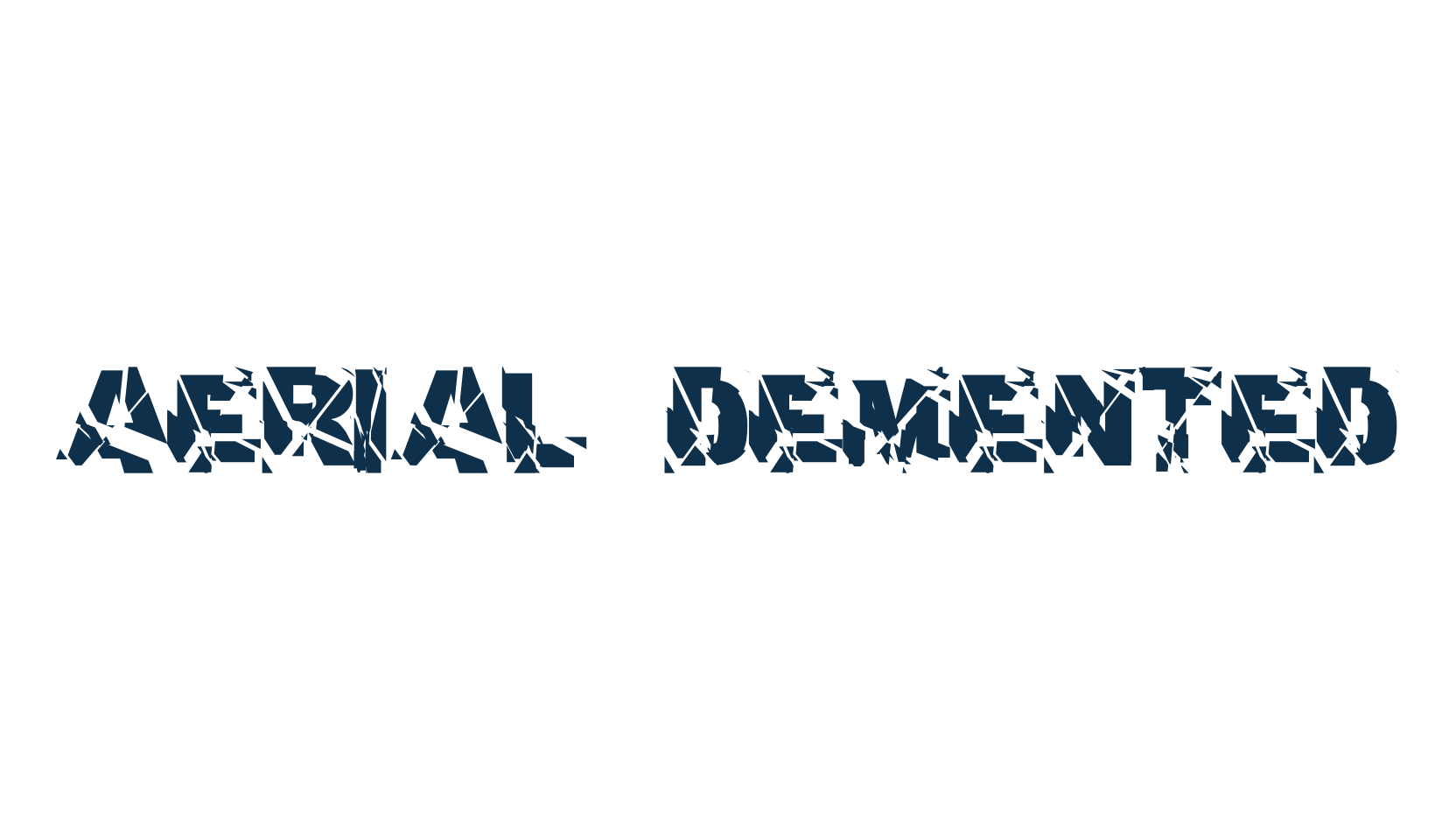 Aerial Demented, fancy distorted decorative font preview