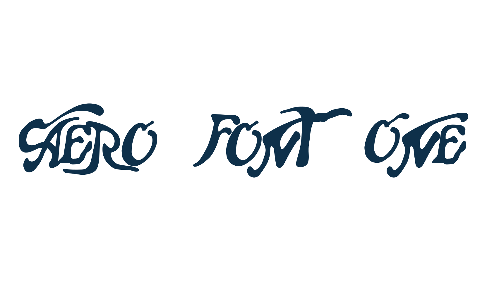 Aero Font One, fancy various decorative font preview
