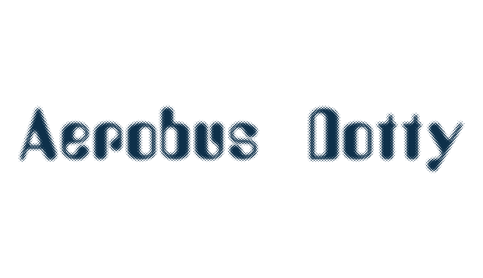 Aerobus Dotty, various font preview