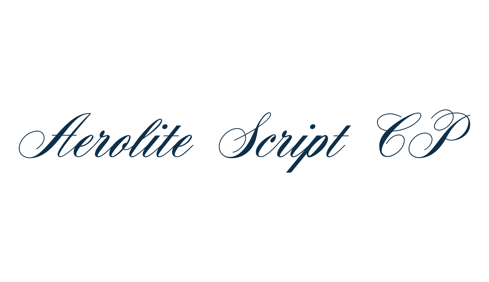 Aerolite Script CP, script calligraphy fancy decorative font preview
