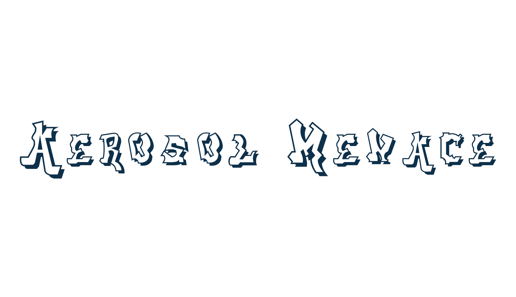 Aerosol Menace, script graffiti fancy decorative calligraphy font preview