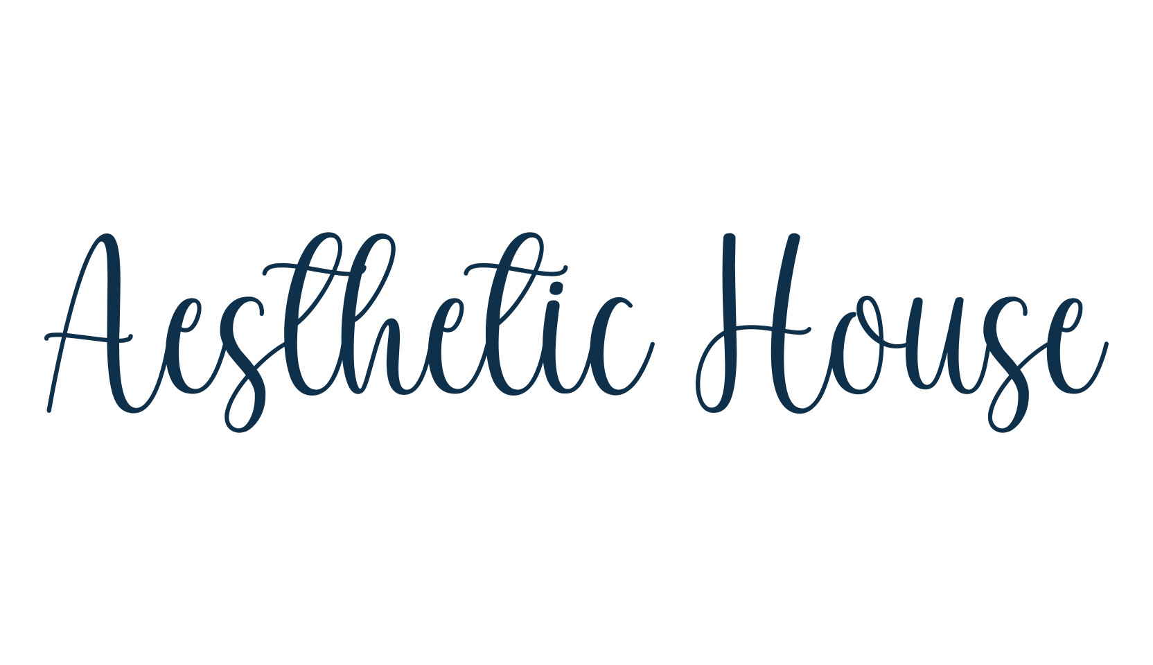 Aesthetic House, calligraphy font preview