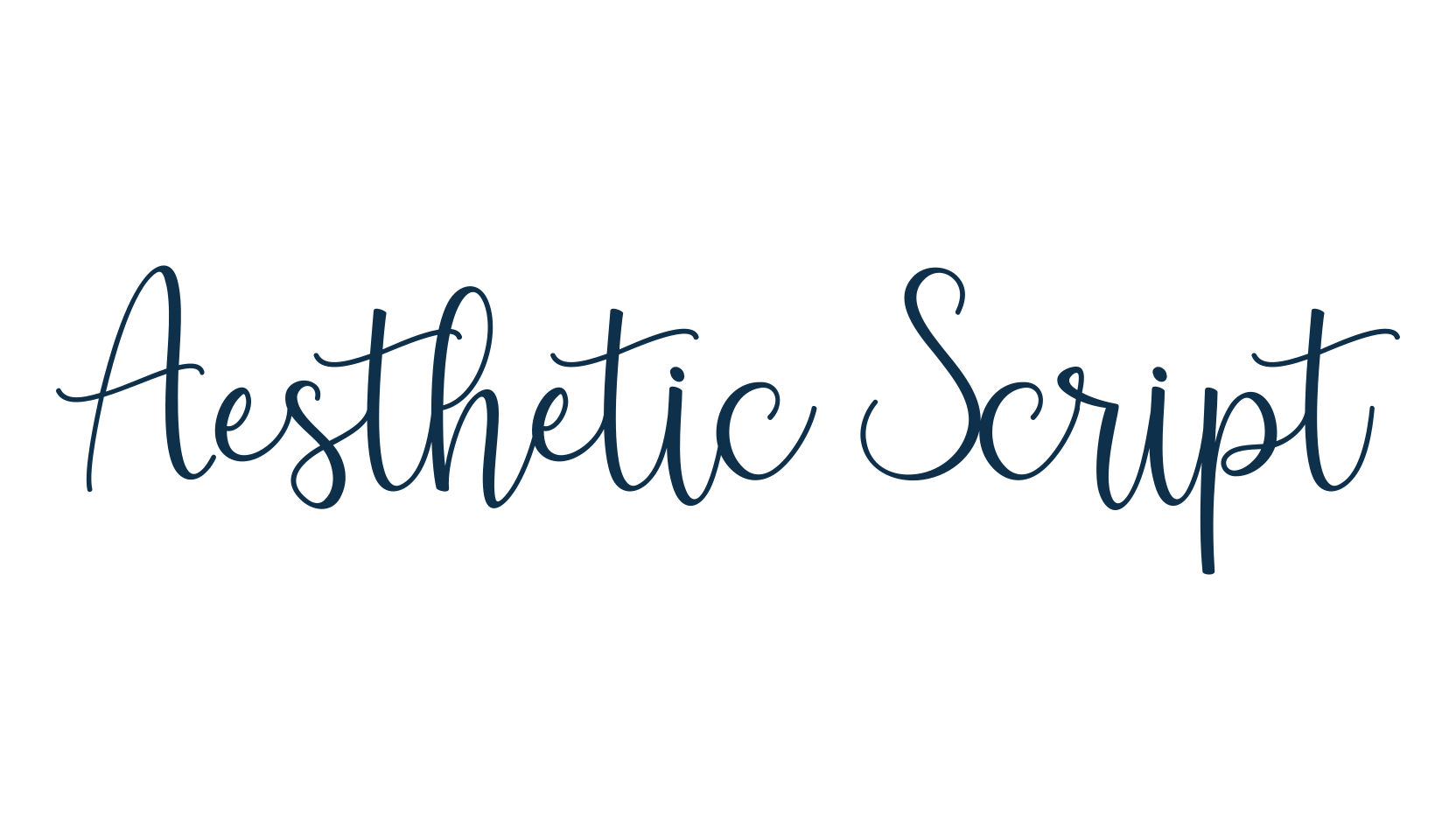 Aesthetic Script, calligraphy font preview