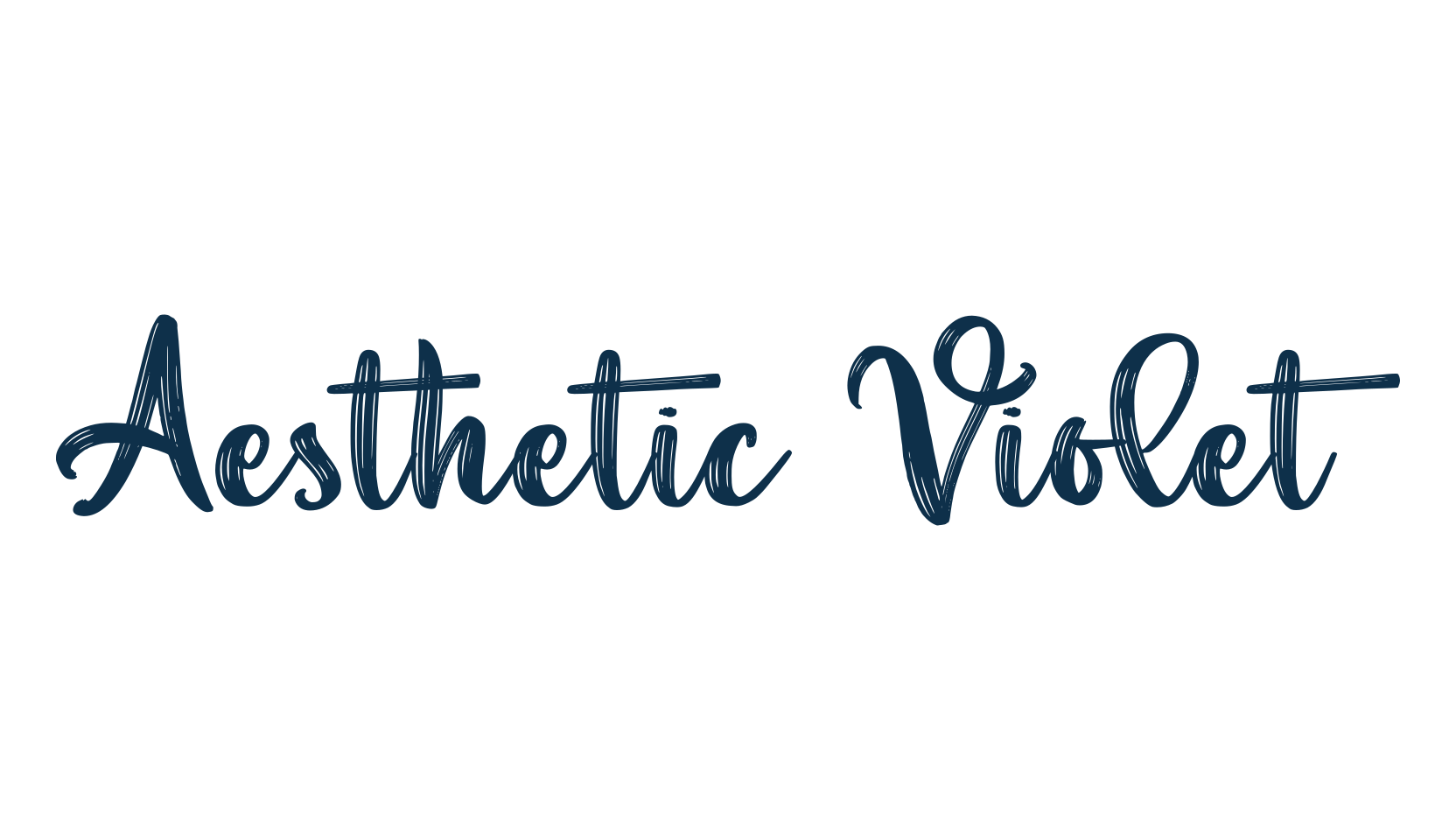 Aesthetic Violet, brush font preview