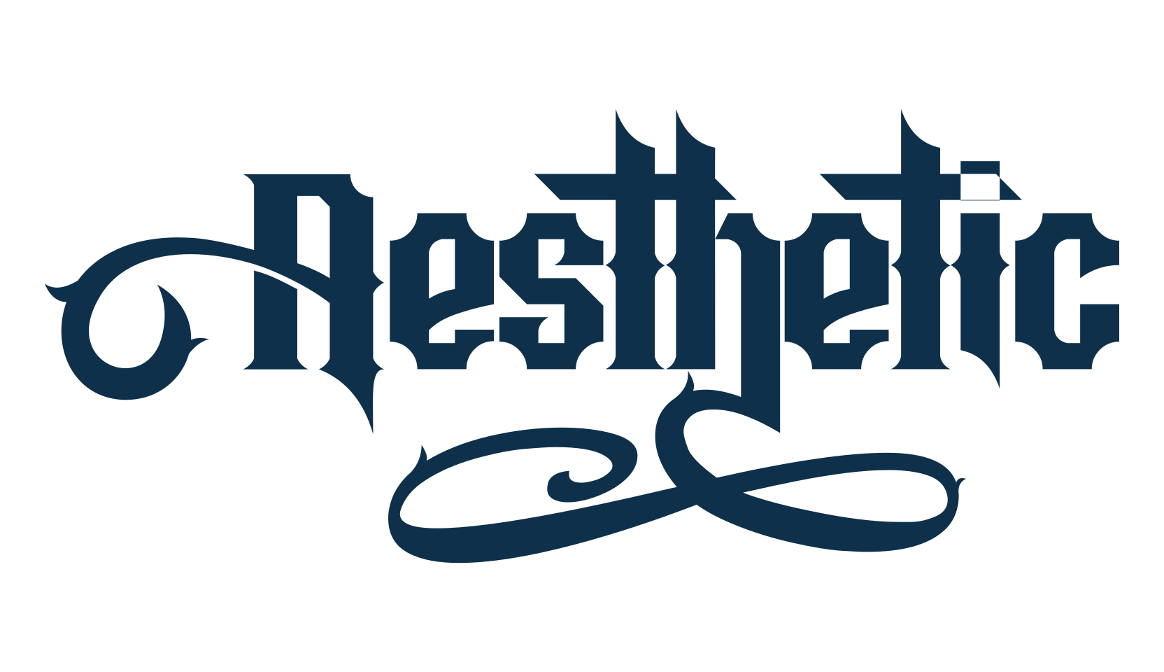 Aesthetic (aesthetic), modern font preview