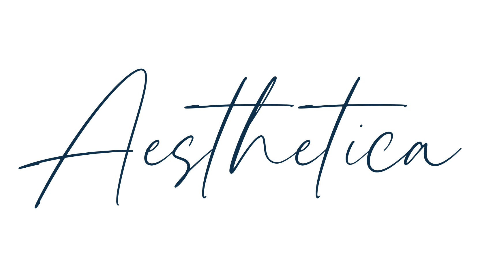 Aesthetica, script handwritten fancy decorative calligraphy font preview