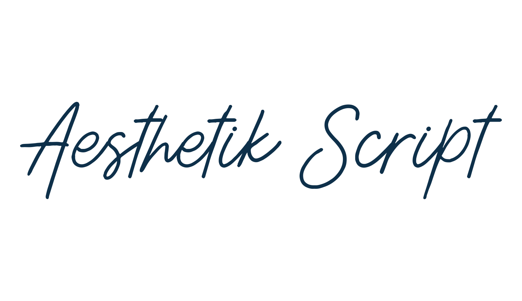 Aesthetik Script, script handwritten fancy decorative calligraphy font preview