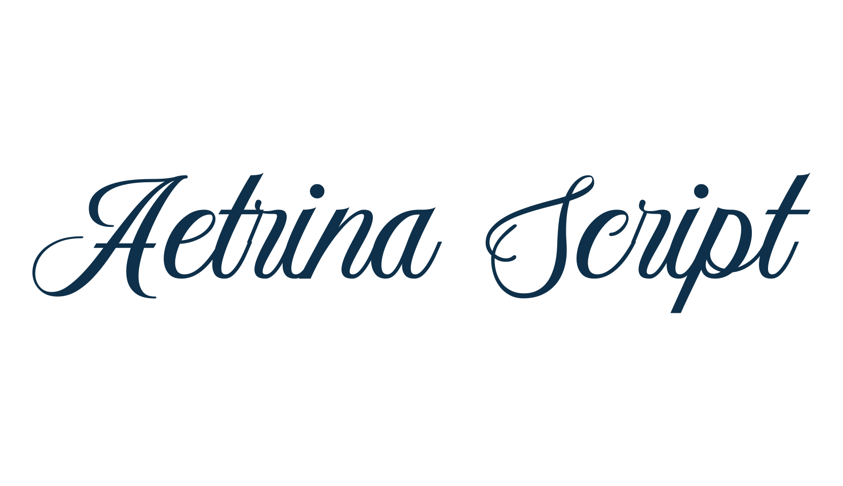 Aetrina Script, calligraphy font preview