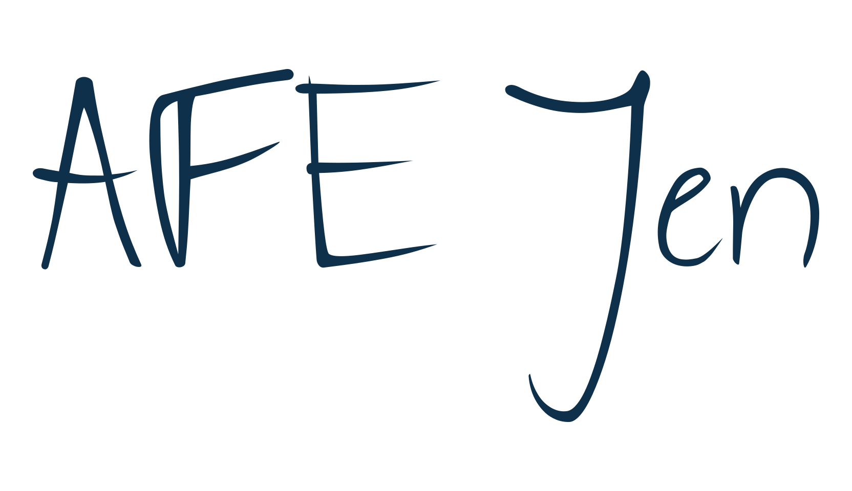 AFE Jen, handwriting font preview