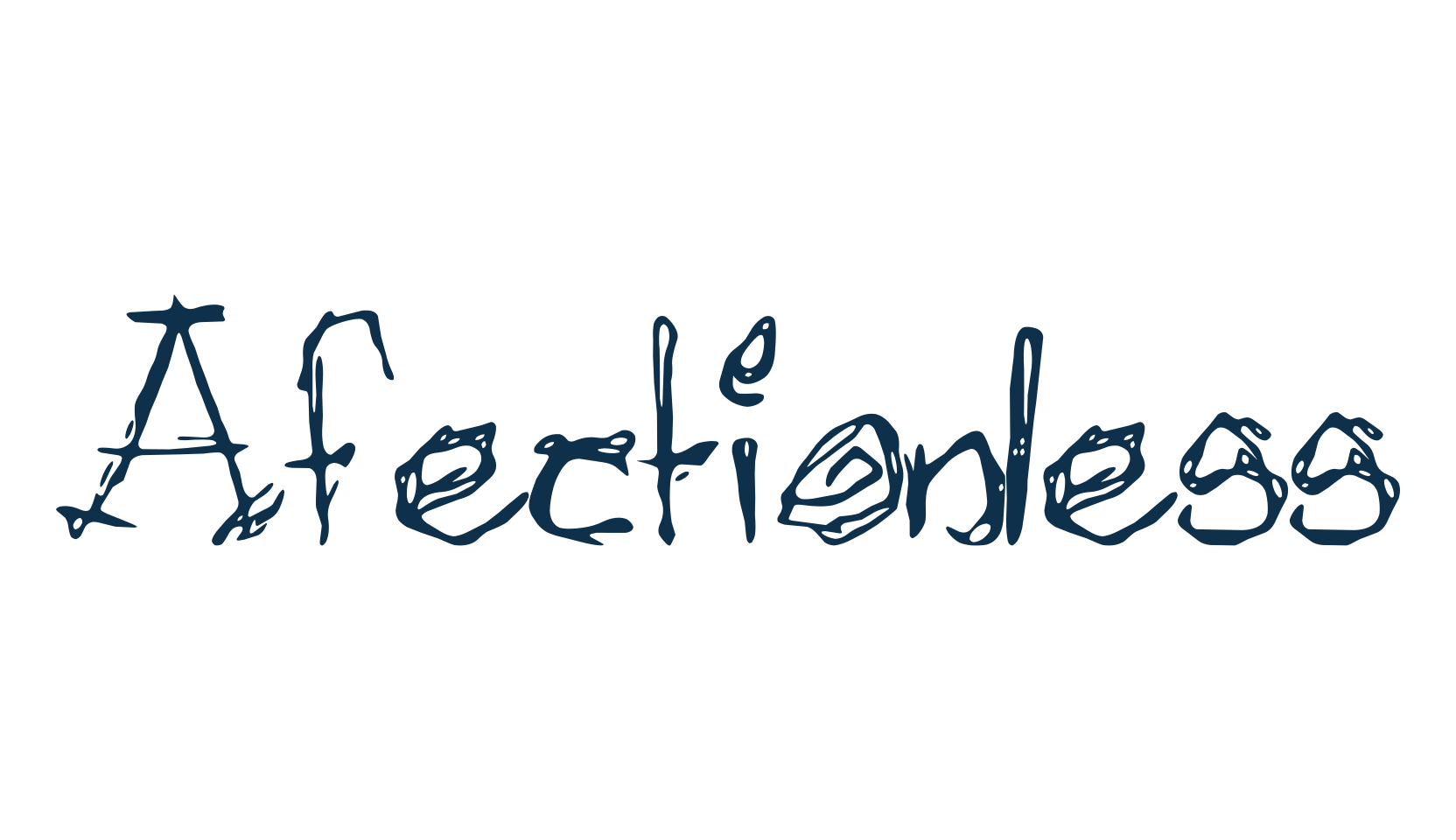Afectionless, script trash fancy decorative calligraphy font preview