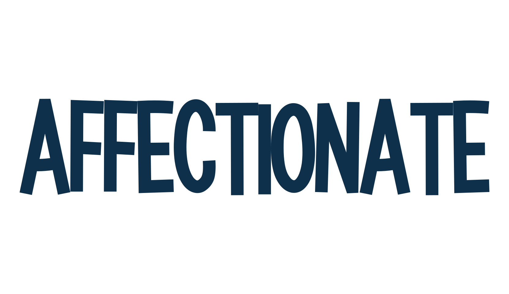 Affectionate, fancy cartoon decorative font preview