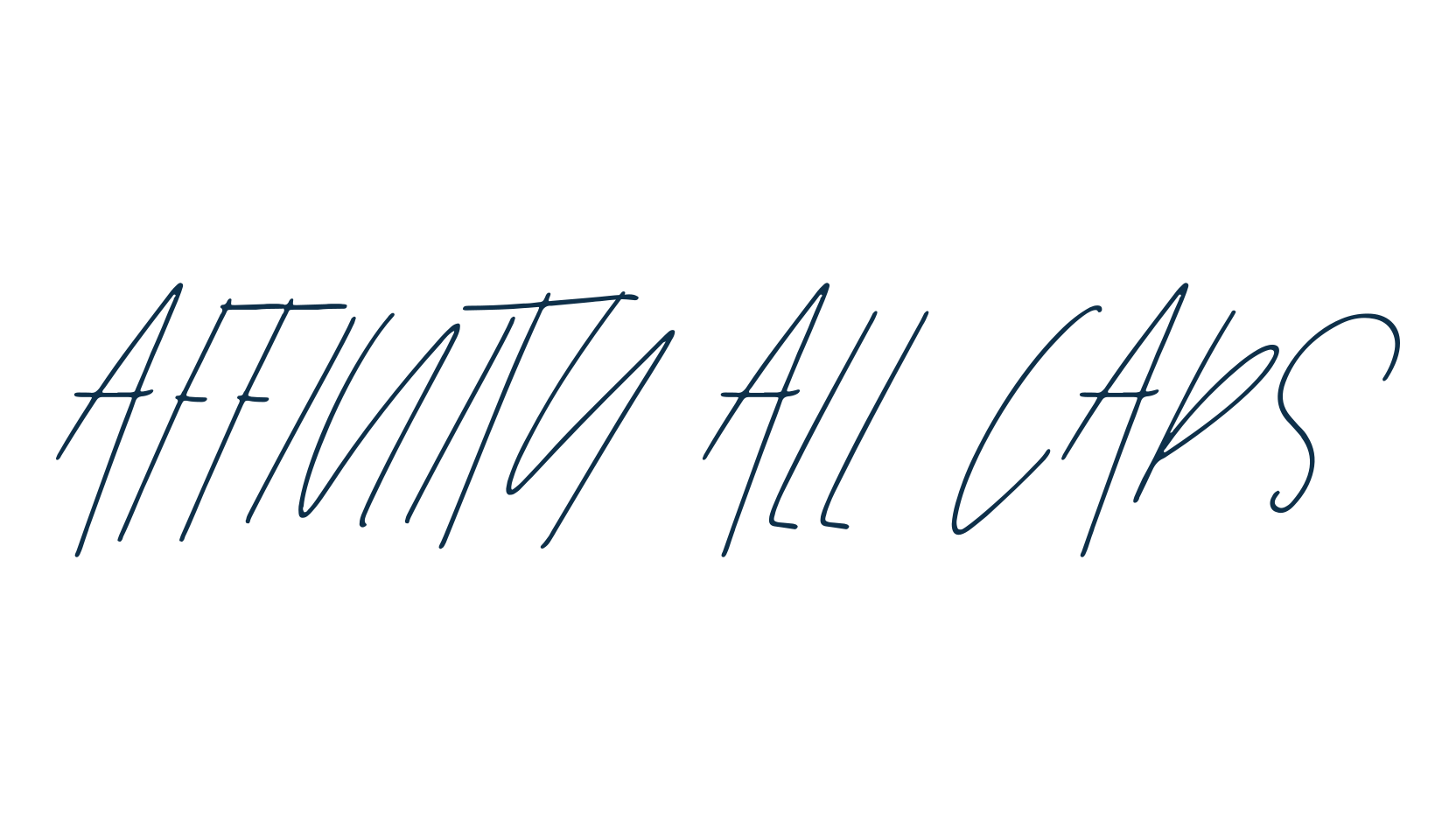 Affinity All Caps, script handwritten fancy decorative calligraphy font preview