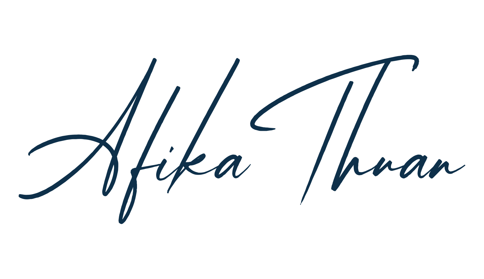 AfikaThuan, handwriting font preview