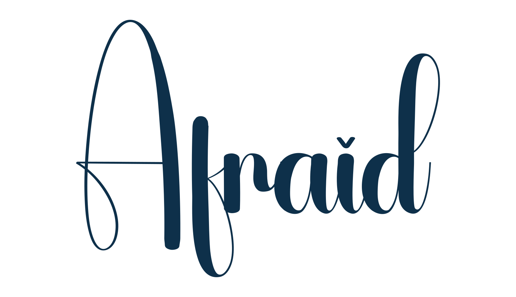 Afraid, fancy decorative font preview
