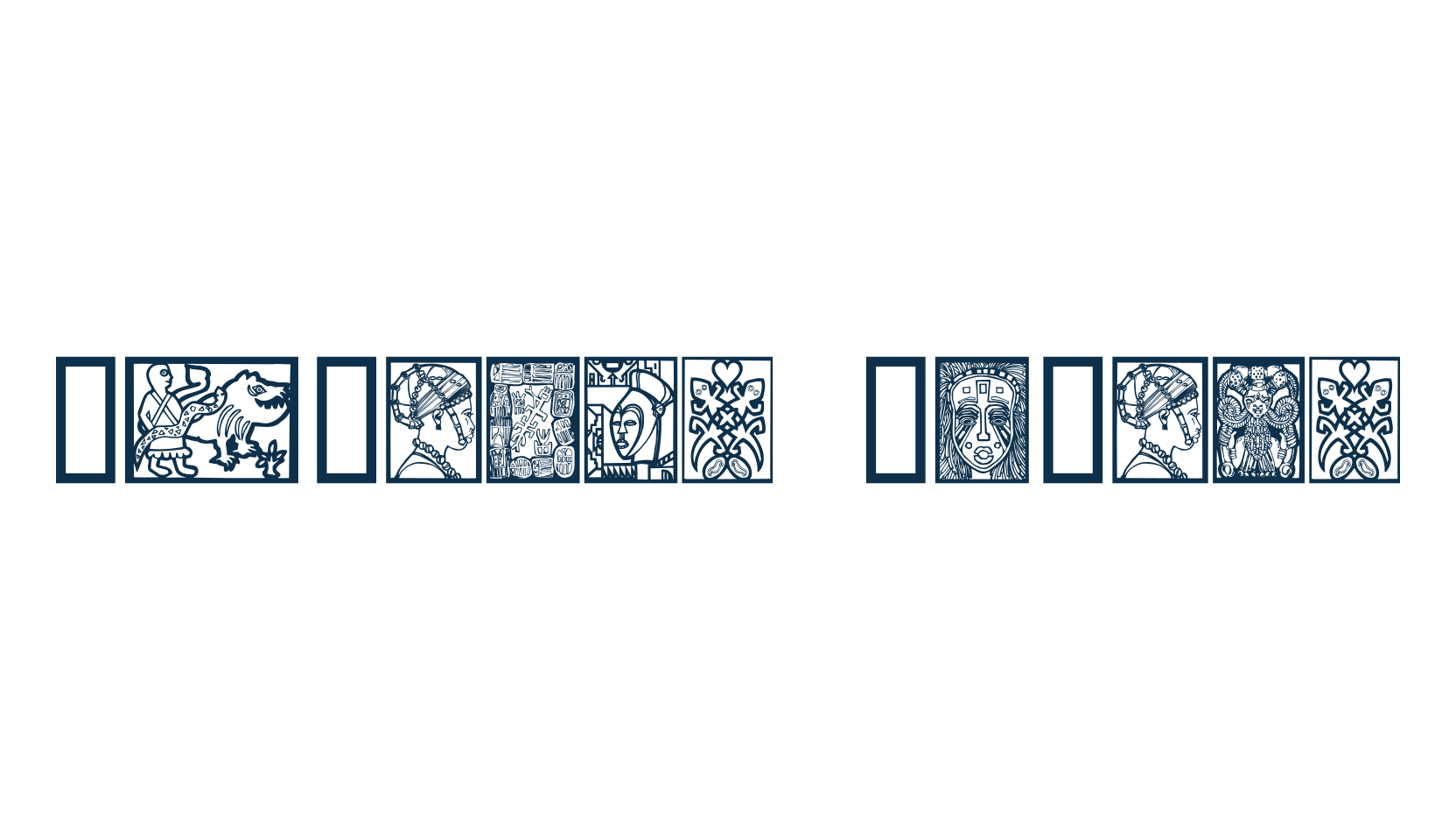 African Design, fancy decorative font preview
