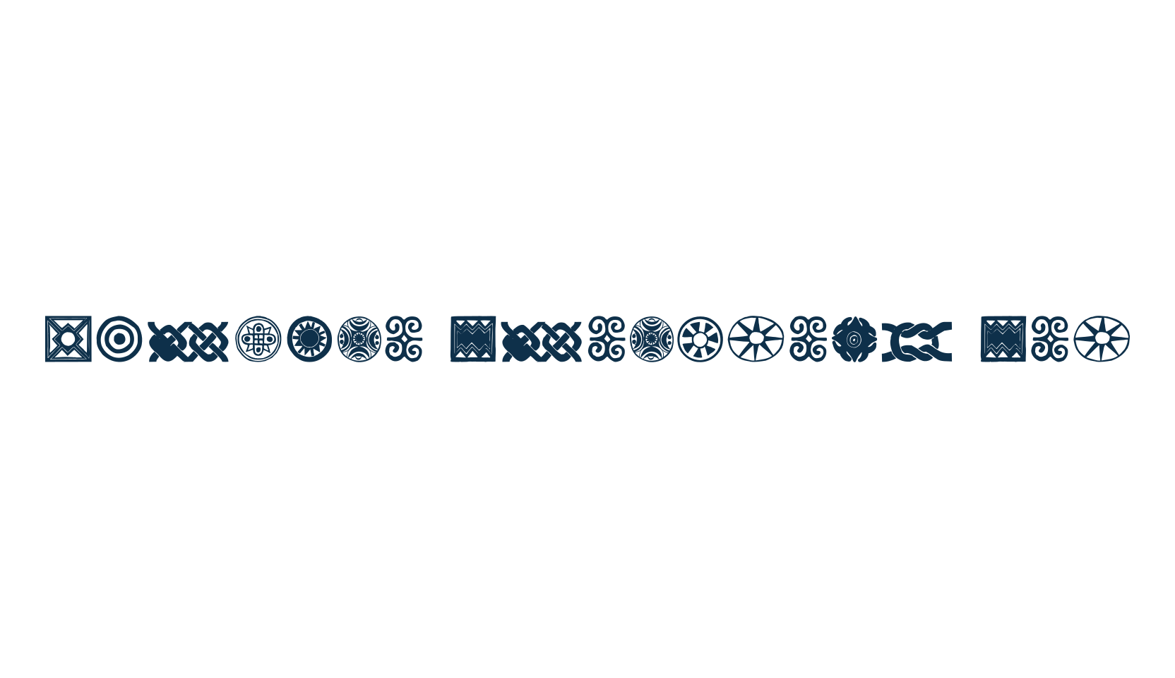 African Ornaments One, display market font preview