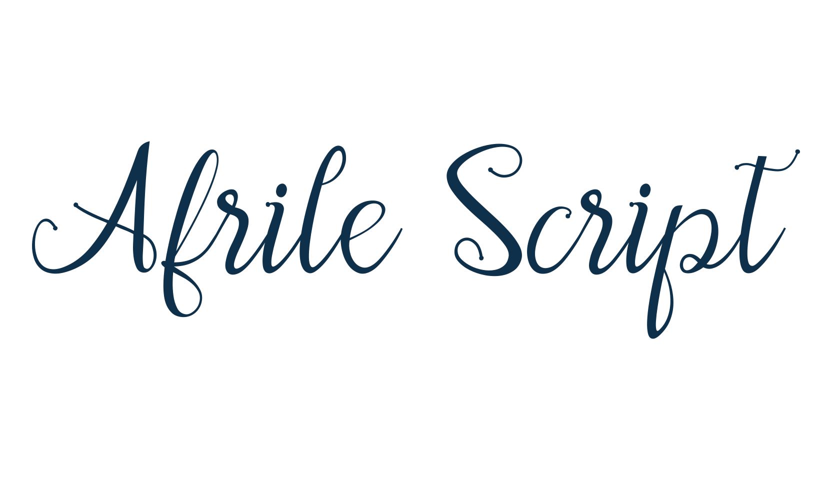 Afrile Script, script calligraphy fancy decorative font preview