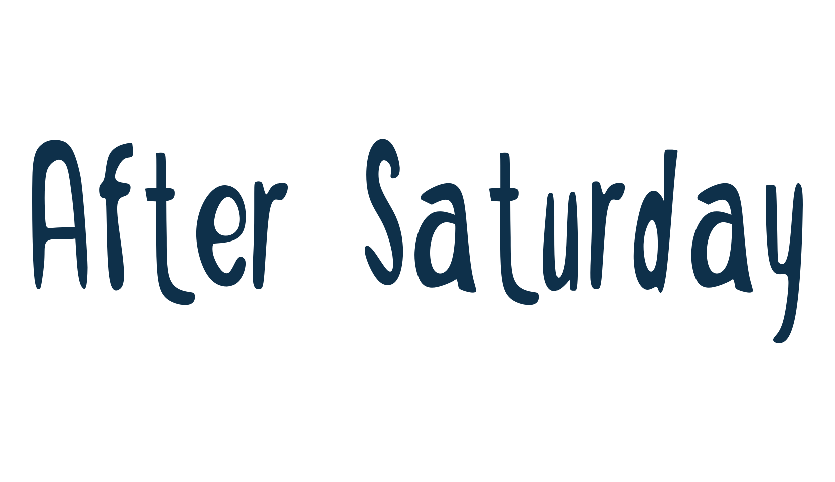After Saturday, fancy decorative font preview