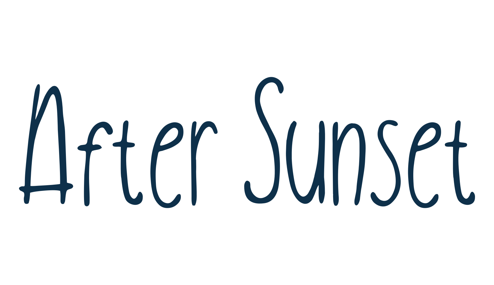 After Sunset, brush font preview