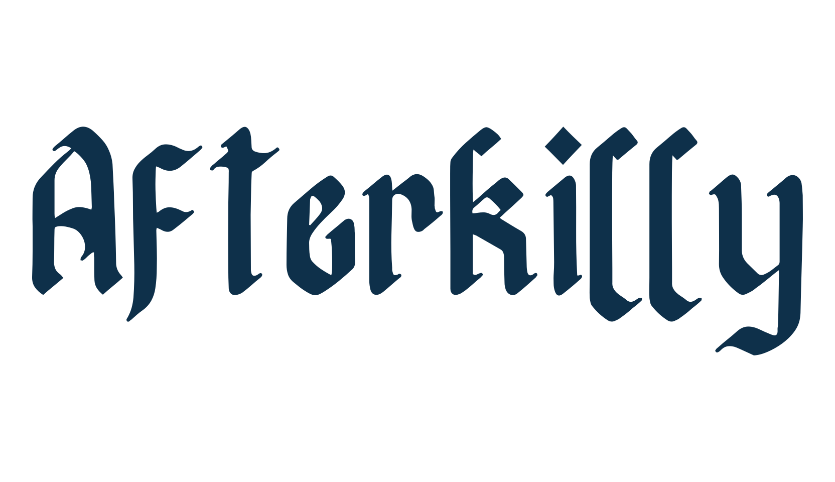 Afterkilly, gothic medieval font preview