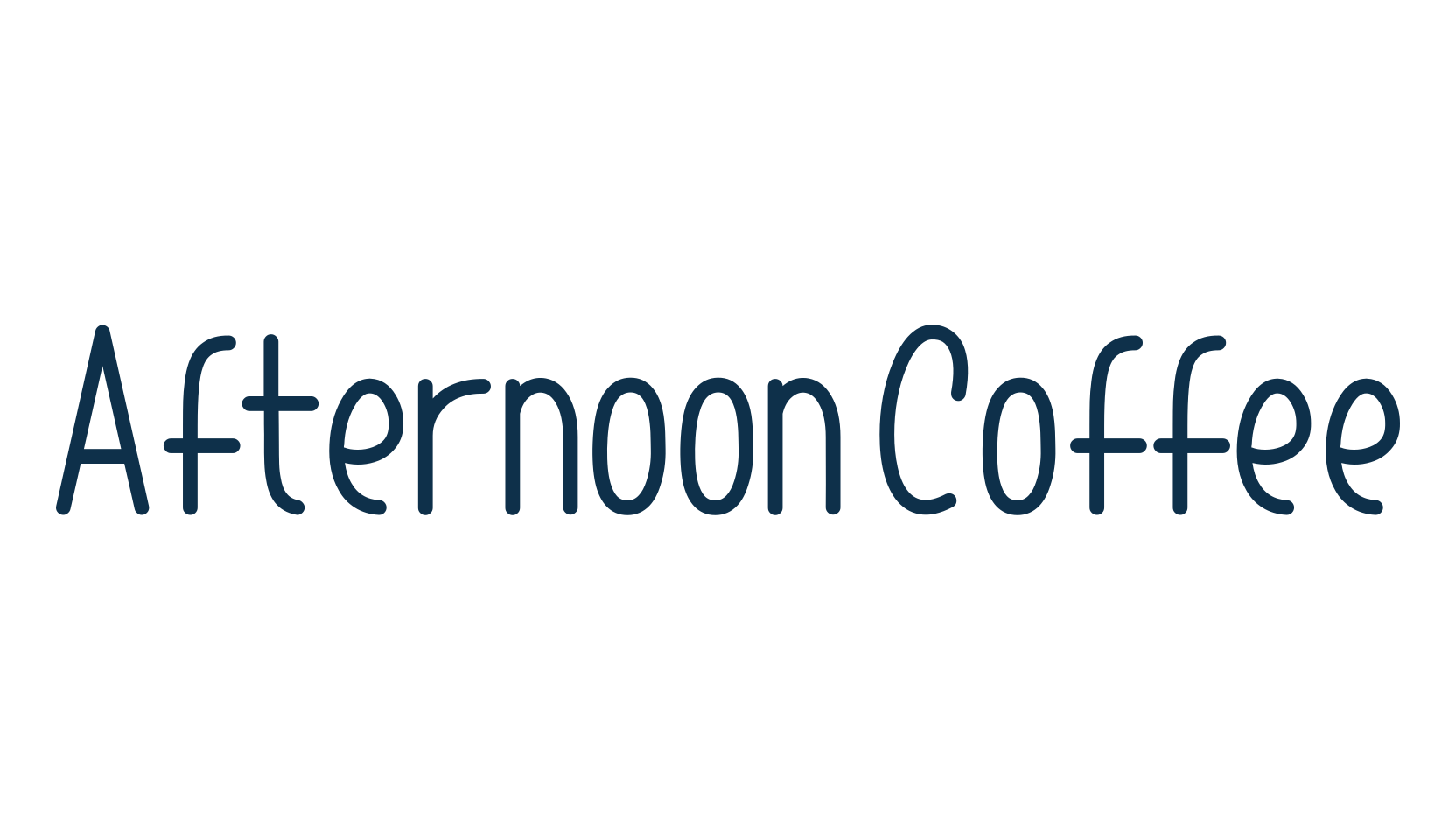 Afternoon Coffee, various font preview