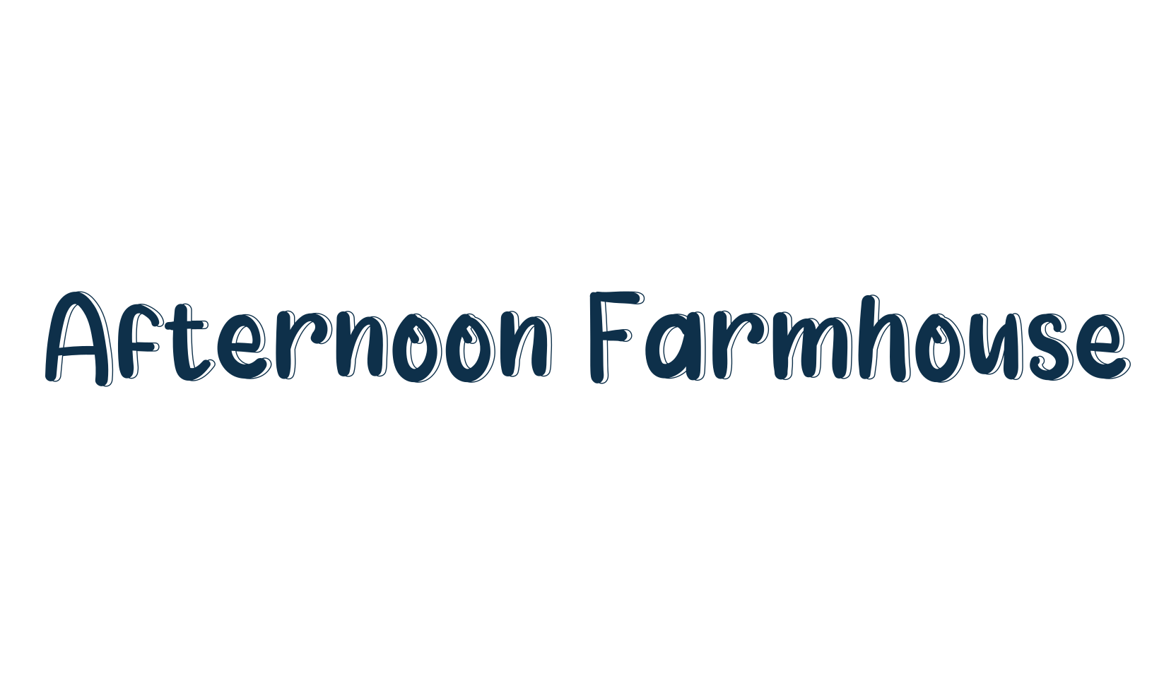 Afternoon Farmhouse, fancy cartoon decorative font preview