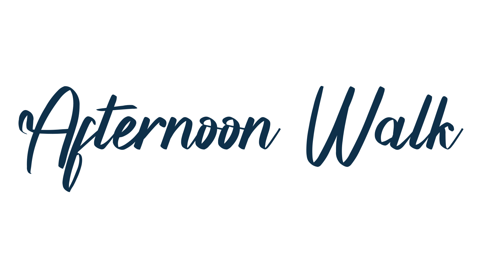 Afternoon Walk, various font preview