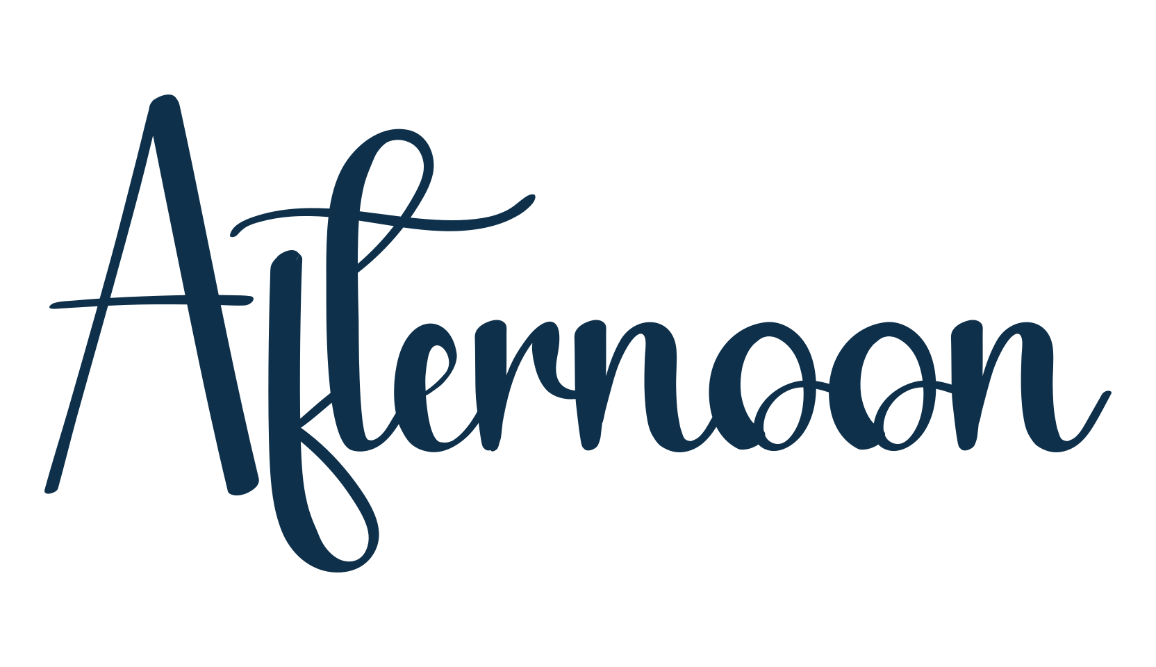 Afternoon, handwriting font preview