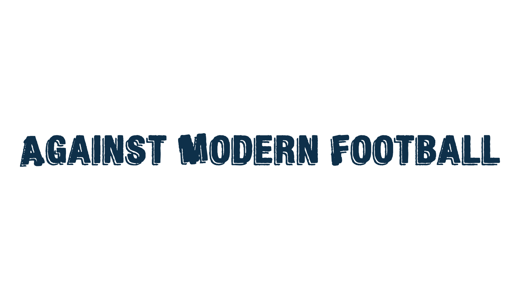 Against Modern Football, fancy eroded decorative font preview