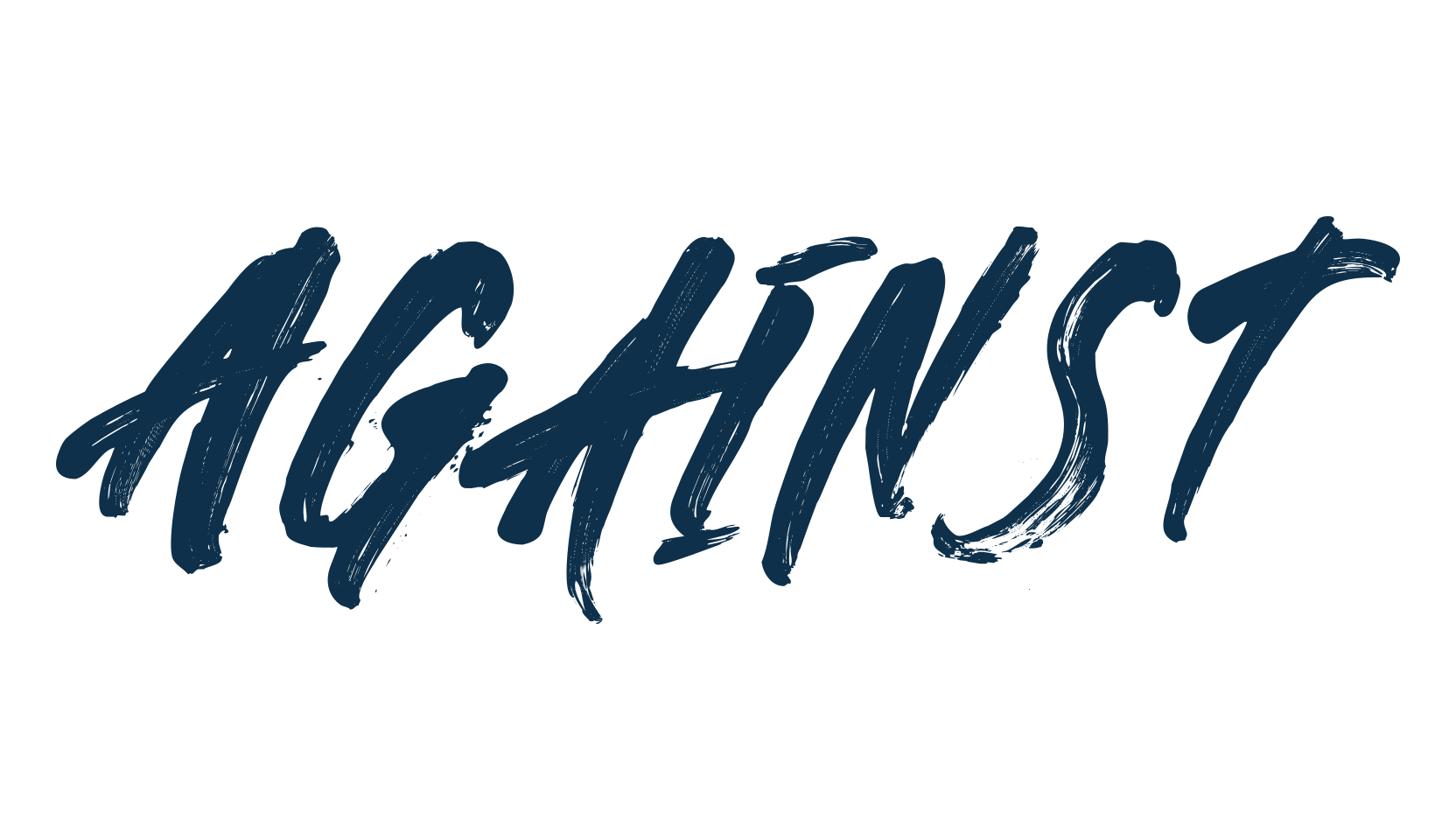 Against (against), trash font preview