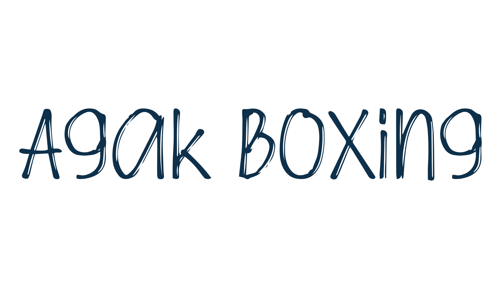 Agak Boxing, brush font preview