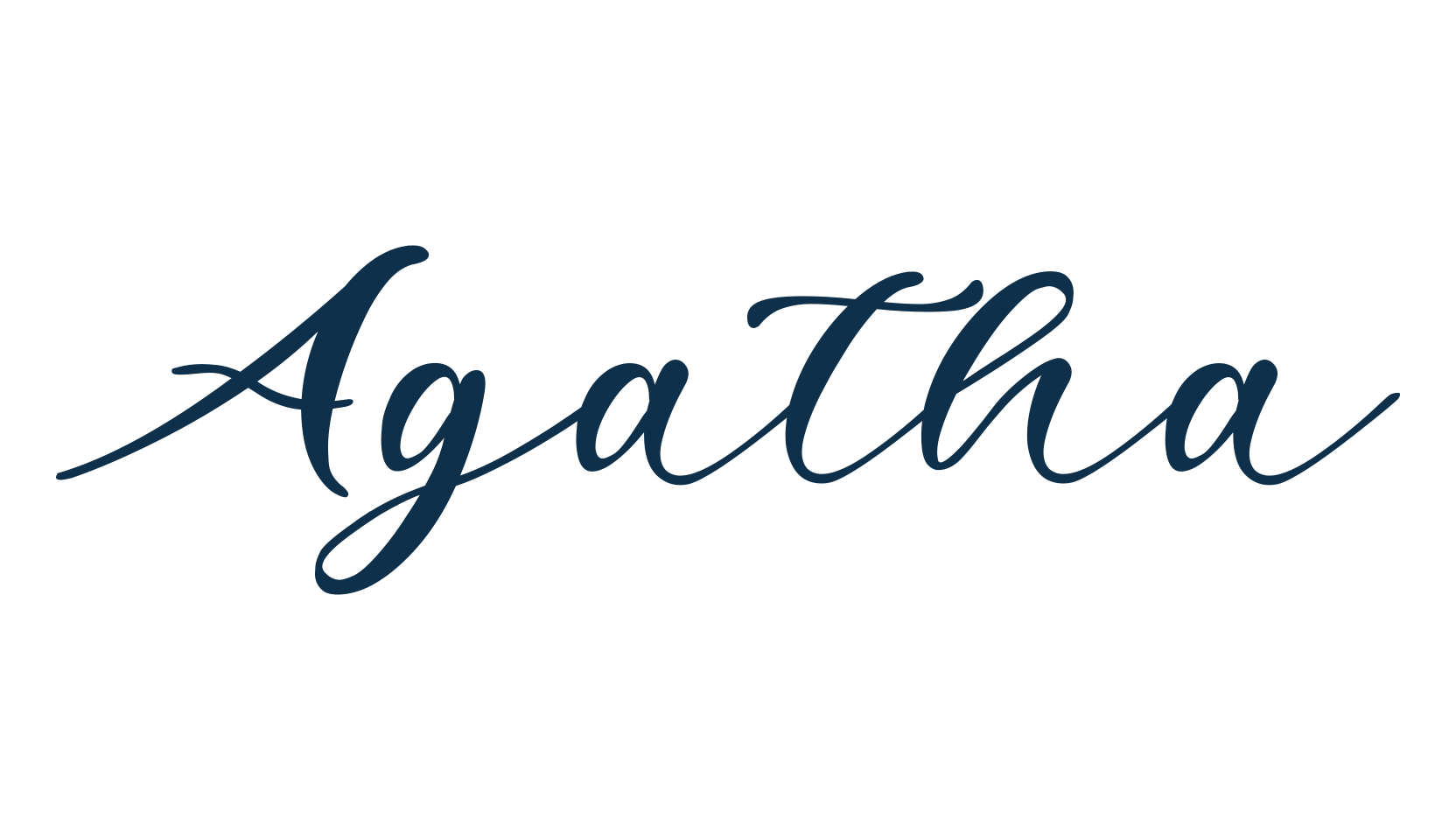 Agatha (agatha-3), calligraphy font preview
