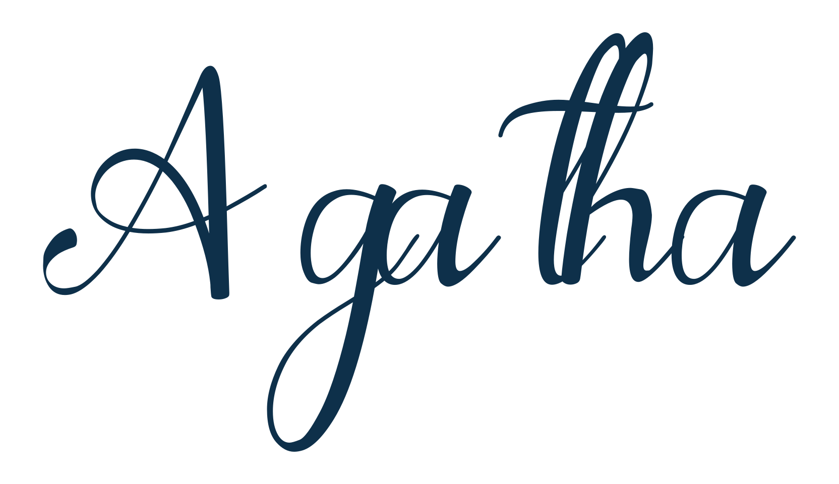Agatha (agatha-5), calligraphy font preview