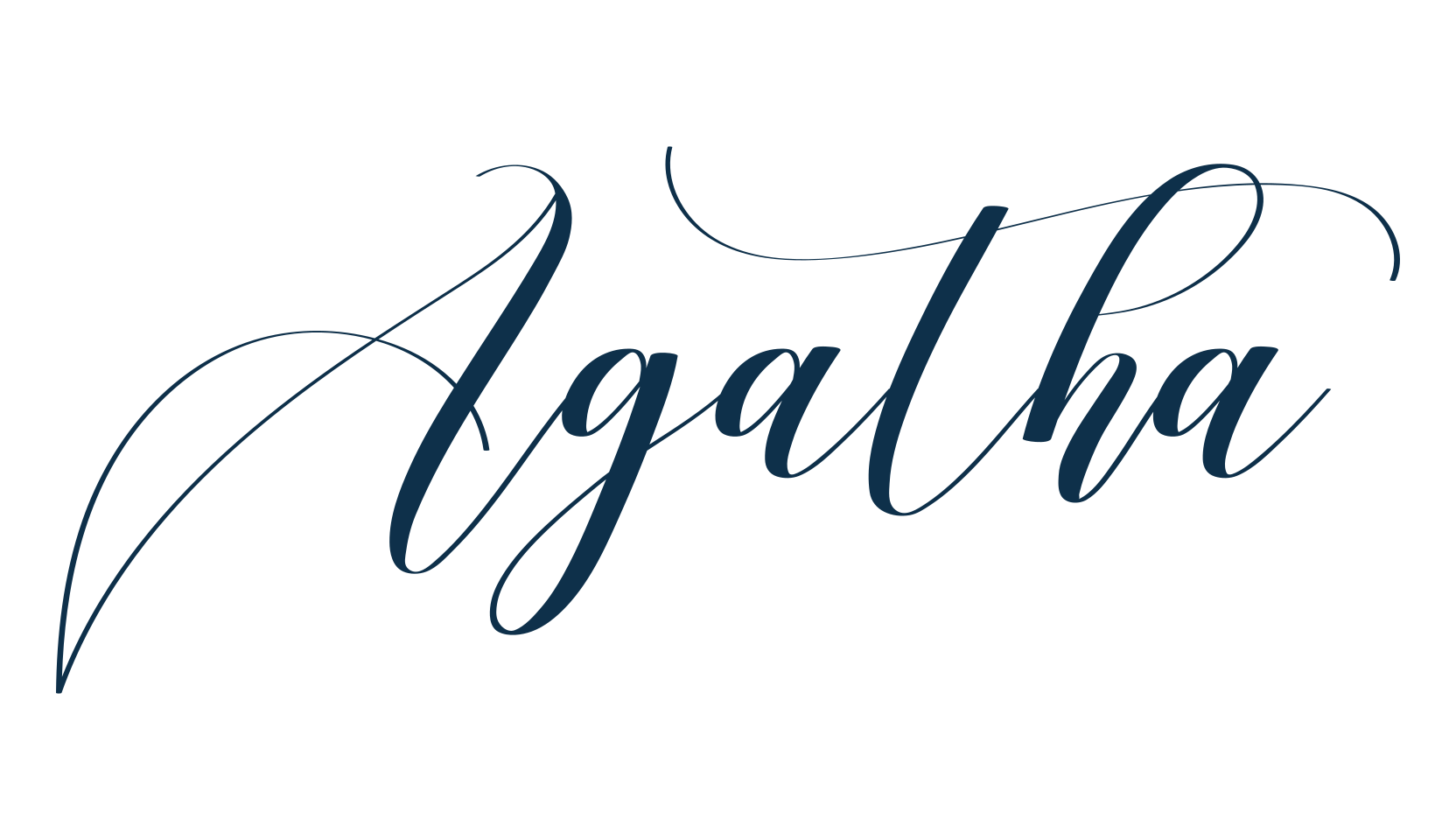 Agatha (agatha-7), script calligraphy fancy decorative font preview