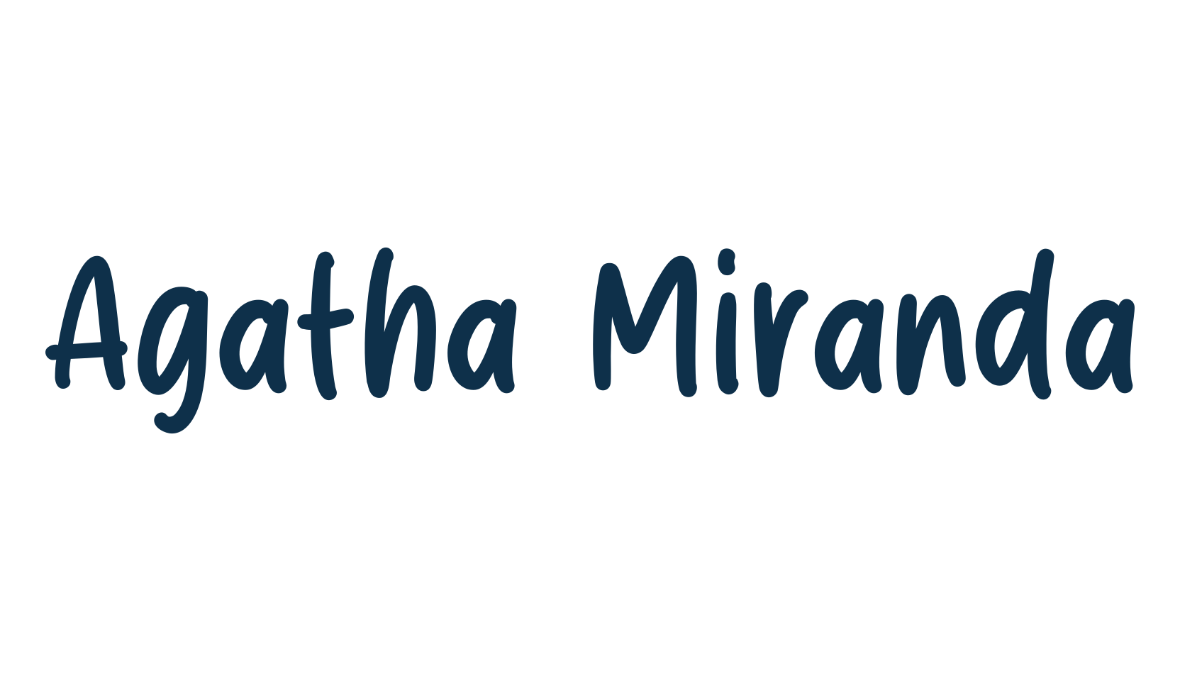 Agatha Miranda, handwriting font preview