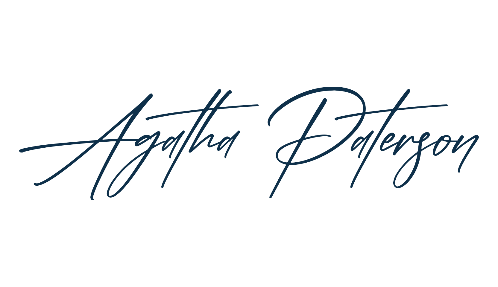 Agatha Paterson, script handwritten fancy decorative calligraphy font preview