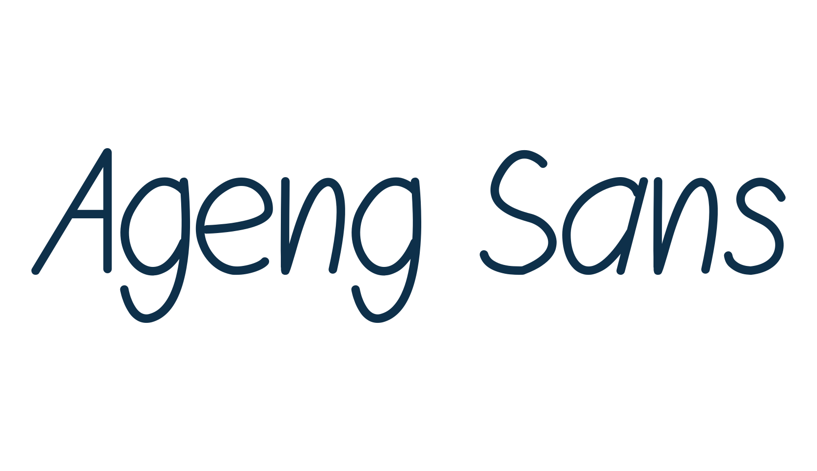 Ageng Sans, script handwritten fancy decorative calligraphy font preview