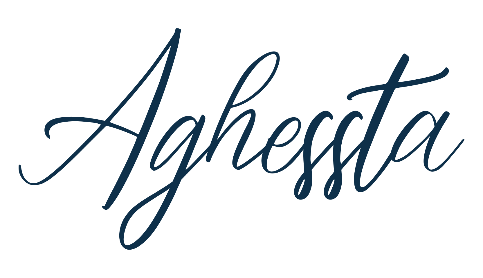 Aghessta, handwriting font preview
