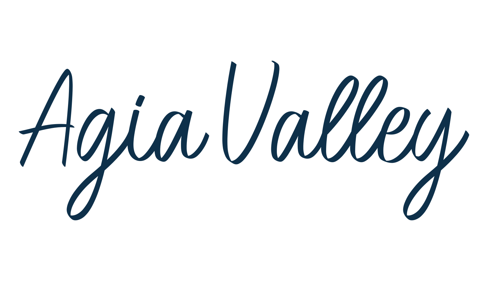 Agia Valley, script handwritten fancy decorative calligraphy font preview