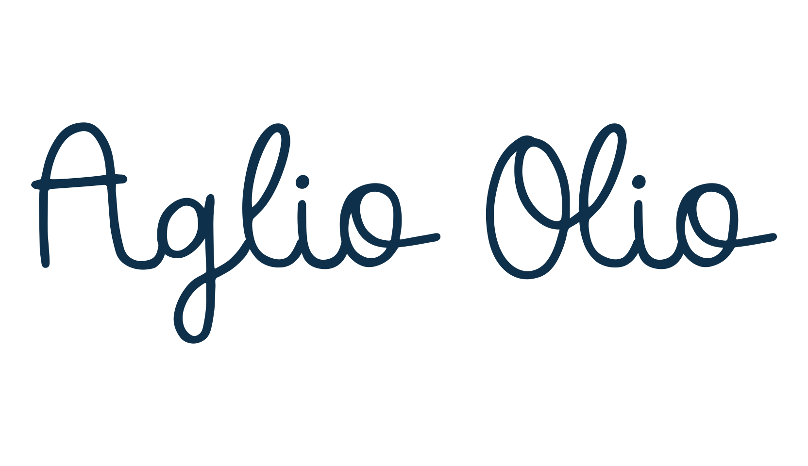 Aglio Olio, script handwritten fancy decorative calligraphy font preview