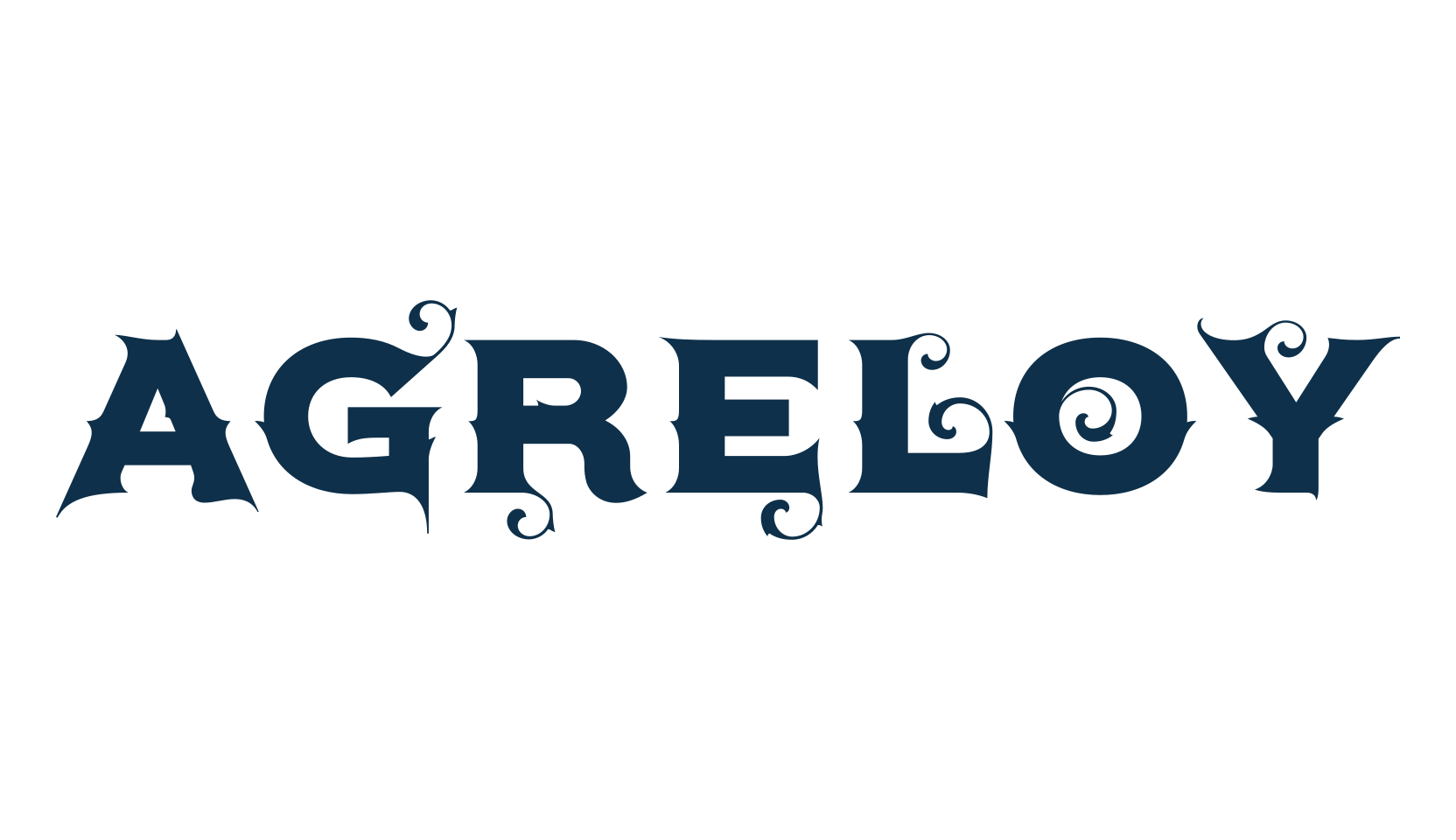 Agreloy, curly font preview