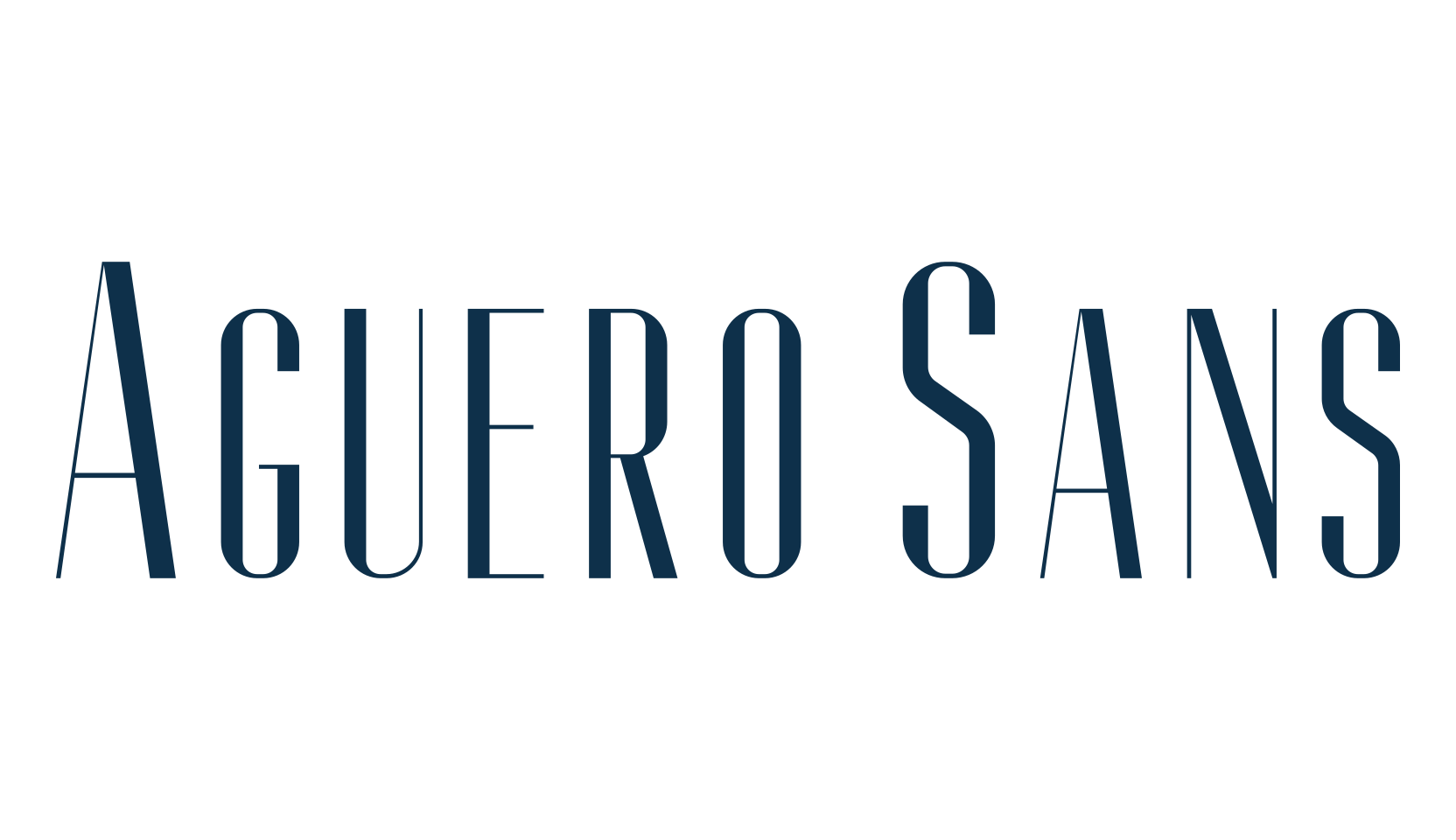 Aguero Sans, basic sans serif font preview