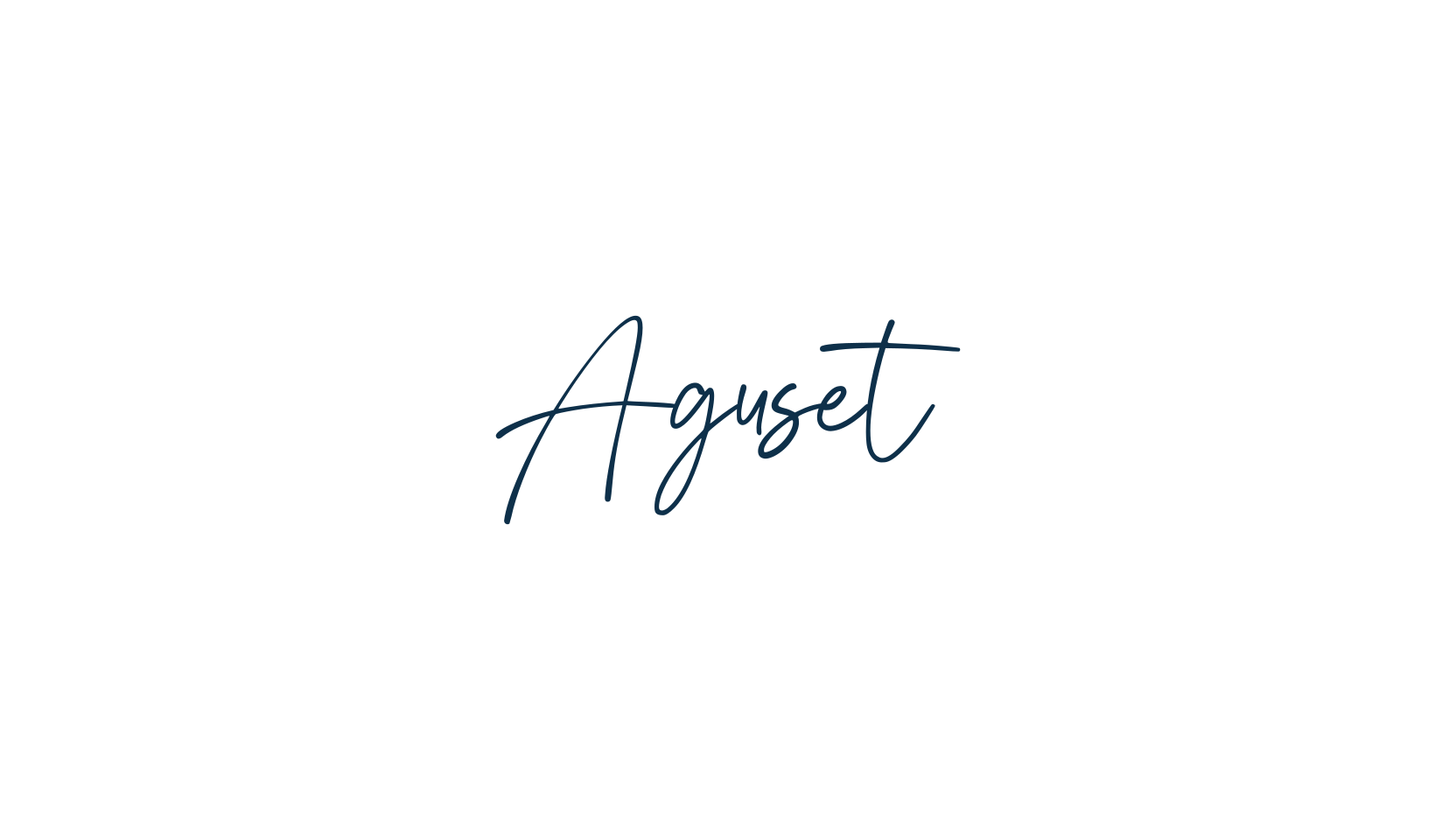 Aguset, handwriting font preview