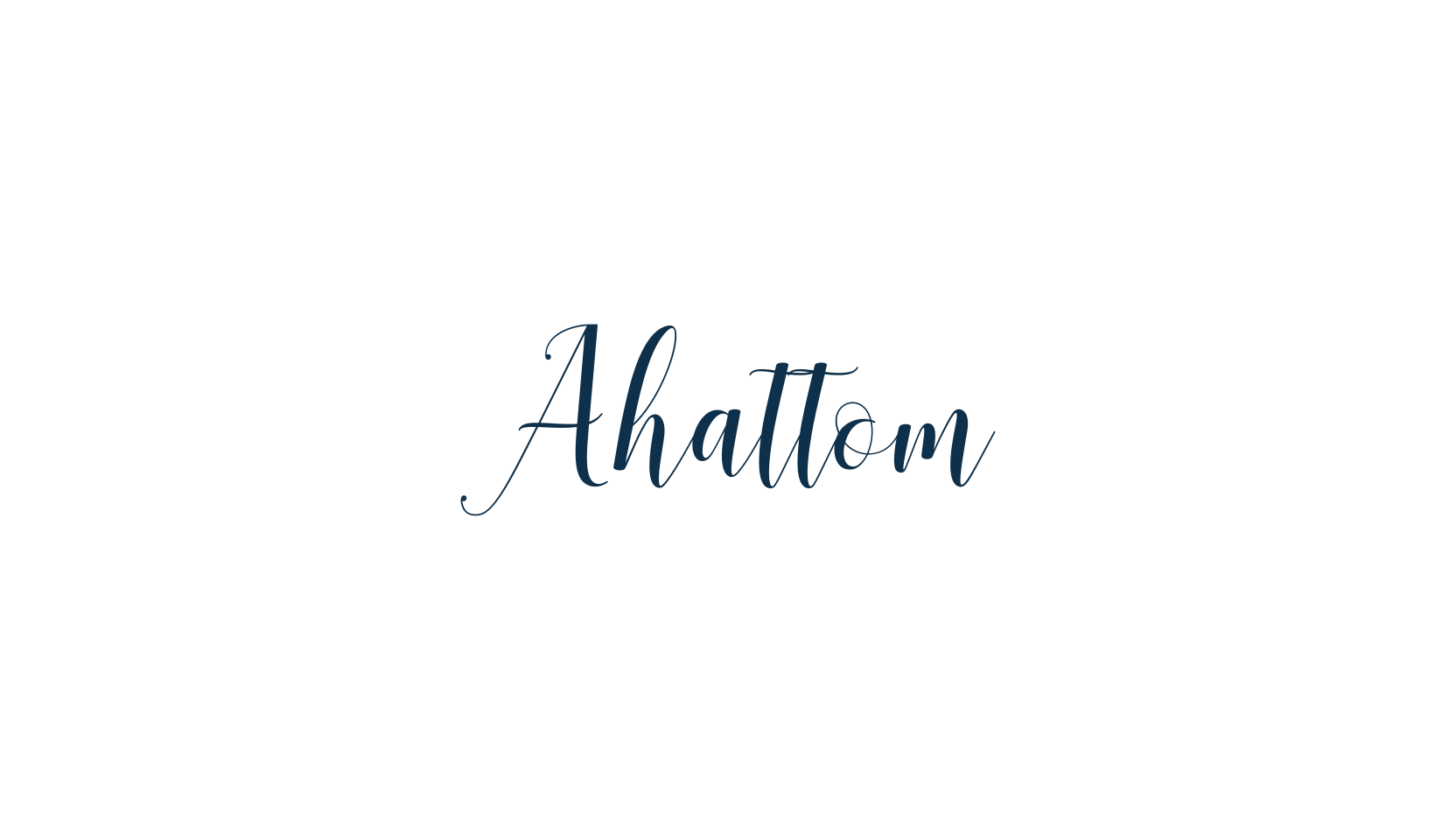 Ahattom, script calligraphy fancy decorative font preview