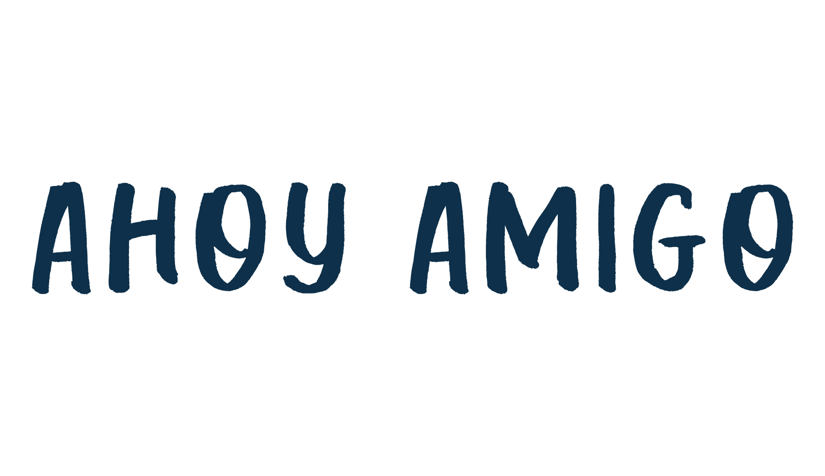 Ahoy Amigo, brush font preview