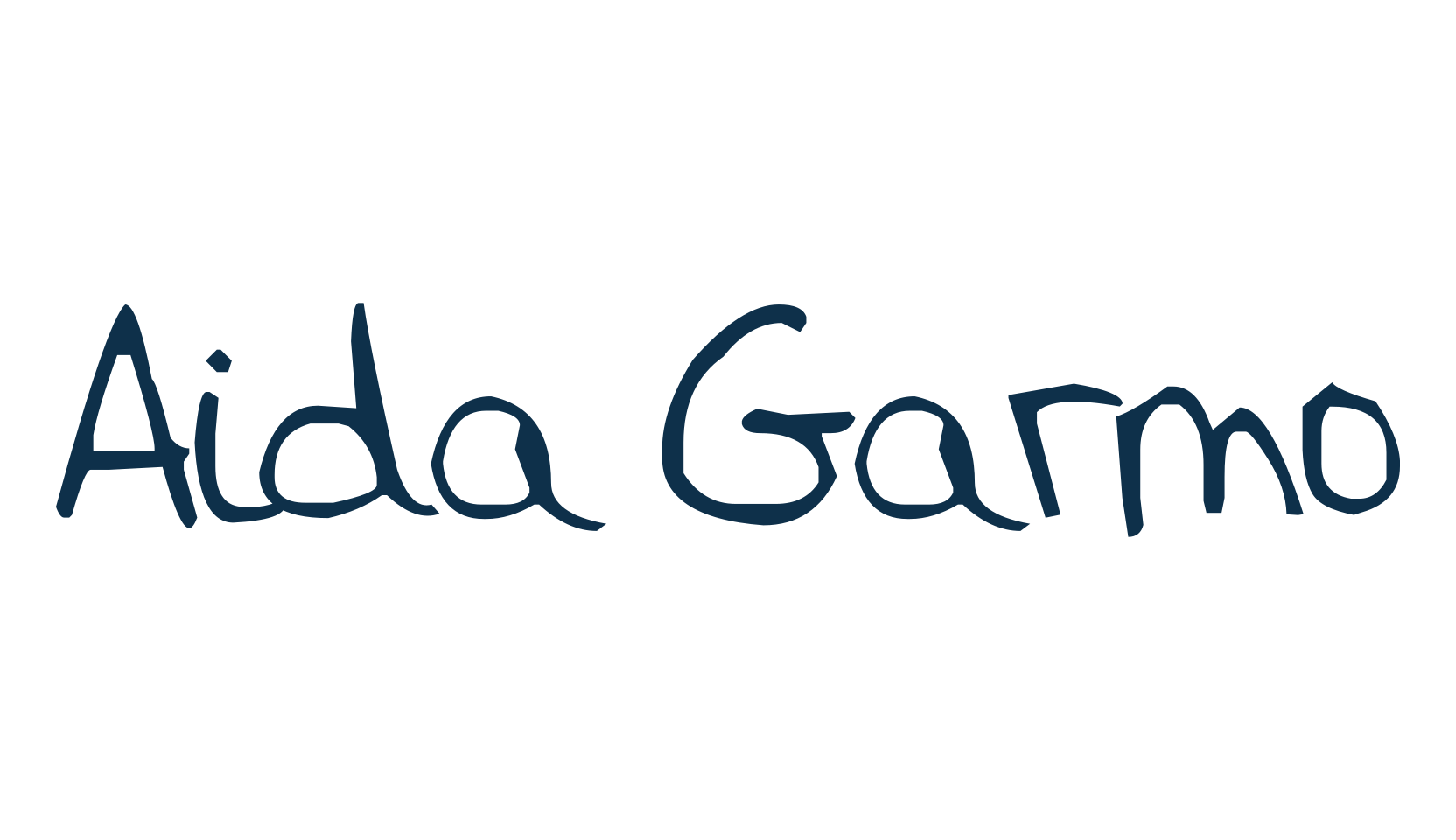 Aida Garmo, script handwritten fancy decorative calligraphy font preview