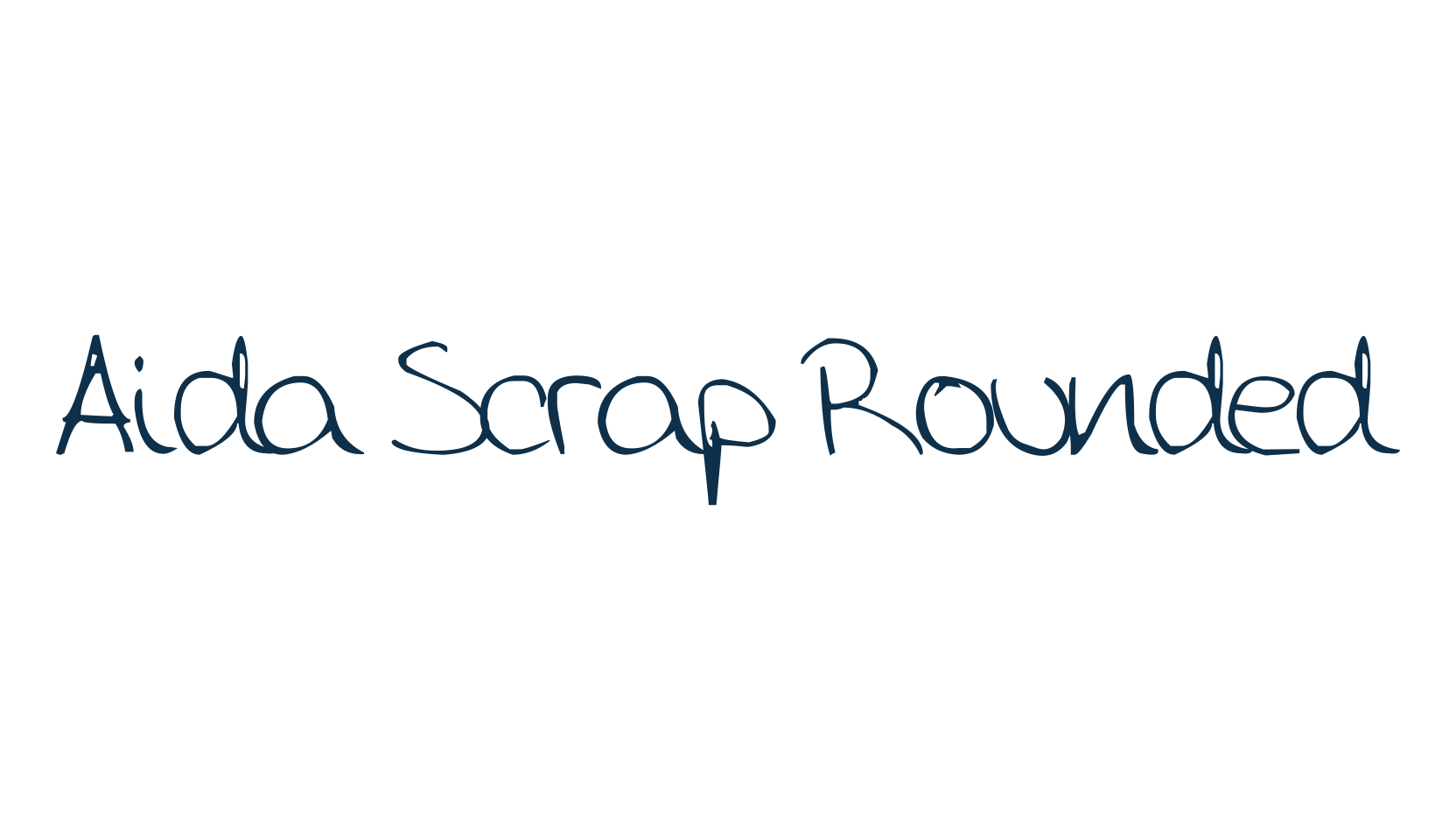 Aida Scrap Rounded, handwriting font preview
