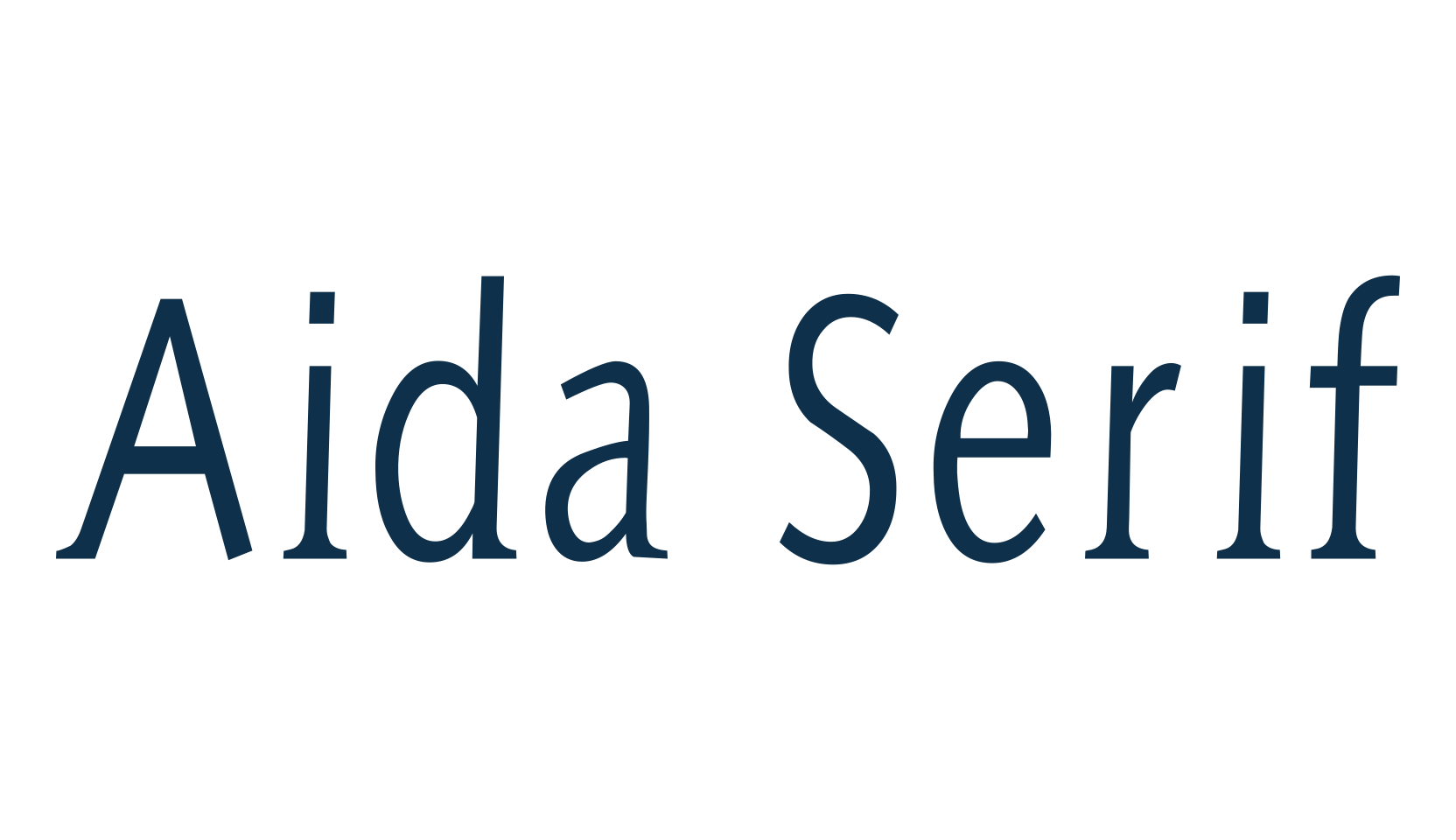 Aida Serif, serif font preview