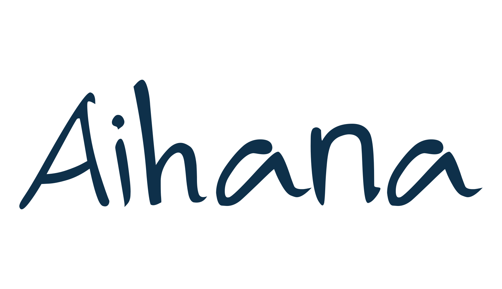 Aihana, script handwritten fancy decorative calligraphy font preview