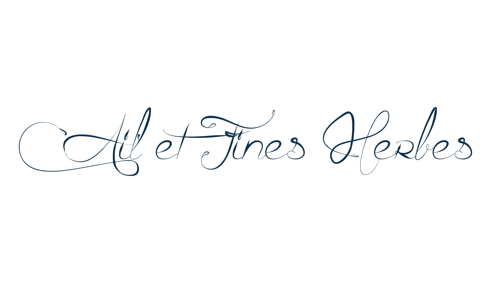 Ail et Fines Herbes, calligraphy font preview